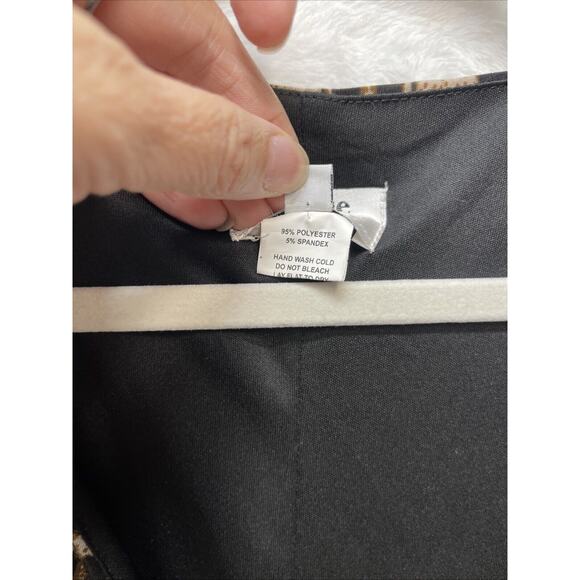 Unique Vintage Kelsie Cheetah Print Full Wrap Midi Dress Fall Sz 3X 20‎ - Picture 6 of 9